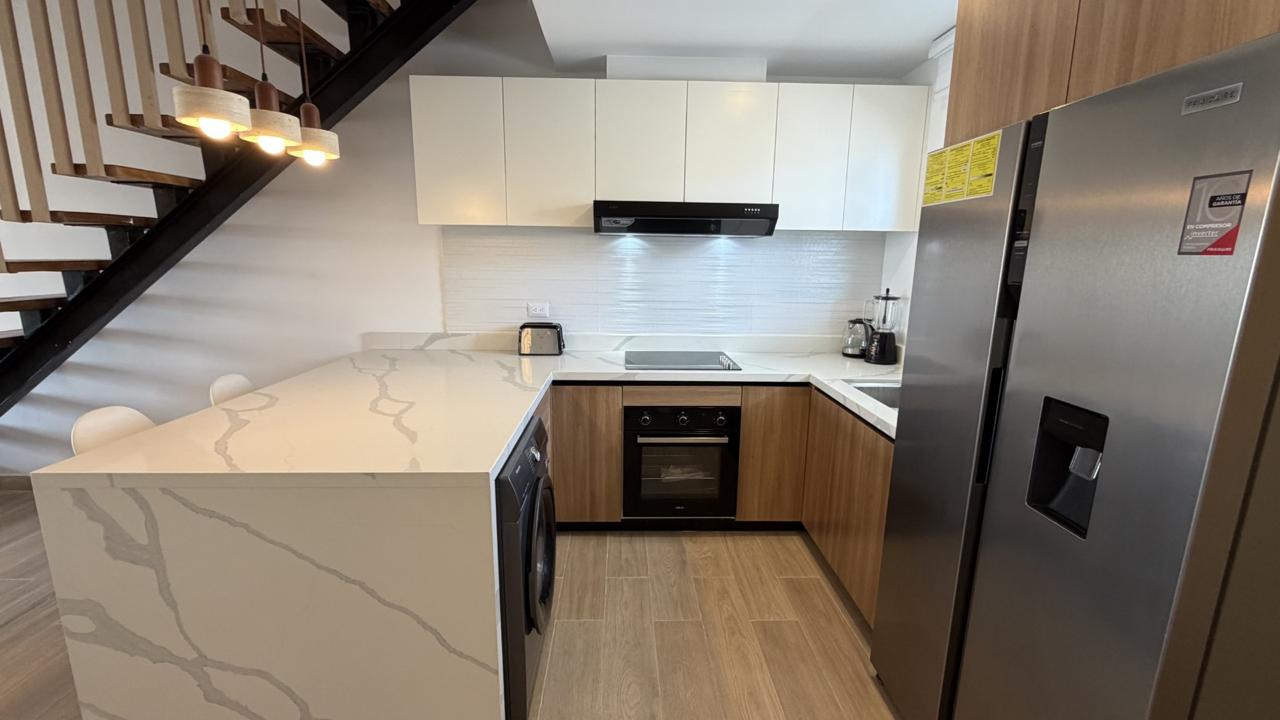Cocina equipada del penthouse